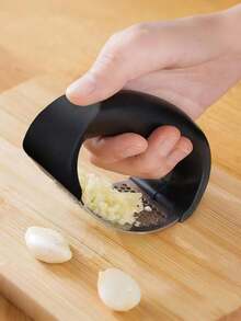 不锈钢压蒜器，手动压蒜器，多功能厨房工具，适用于切碎、压碎和研磨蒜瓣，蒜泥器，蒜蓉器 - 彩色 - 查看 5