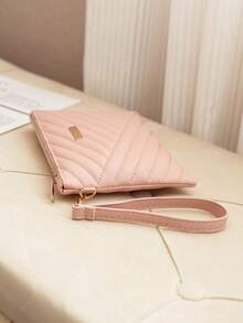 Women's Clutch Bag Large Capacity Phone Wallet Handbag Key Pouch - Pink - View 7