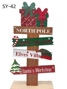 2025 Christmas Wooden Ornament Decor Items Home Decor Christmas Decorations Room Decor - Multicolor - View 8