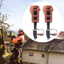 HOHOBLA Adjustable Tree Climbing Spikes Set, Steel Pole Climbing Spurs, Forged Climber Gaffs Tools With Adjustable Leather Strap For Felling Trees, Picking Fruit, Hanging Objects - 黑色 - 查看 3