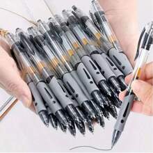 20pcs Retractable Gel Pens, 0.5mm Black Neutral Gel Pens, Retractable Gel Ink Ballpoint Pens, 10 Sets Of Gel Pens + 10 Gel Pen Refills, Suitable For Diary, Office, School And Home Writing