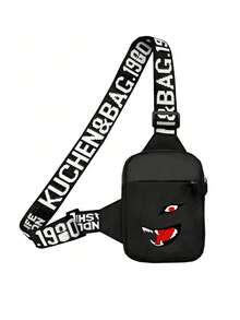 peach tree 男士小方形胸包、斜挎包、腰包、单肩包、跑步包、骑行包、时尚纯色简约卡通、宇航员、涂鸦印花运动街头商务休闲包趣味礼品胸包侧包挎包皮包流浪包旅行必备品节日必备品腰包夏季运动生活包包 - 彩色 - 查看 30