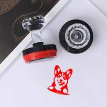 Timbre personnalisé de portrait rond d'animal de compagnie, timbre de logo, 4 cm, 6 options de couleurs (noir, bleu, rouge, vert, violet, marron), souvenir personnalisé, cadeau pour l'anniversaire, Thanksgiving, Noël, timbre amusant de portrait mignon d'animal de compagnie convenant pour les enveloppes et l'envoi postal