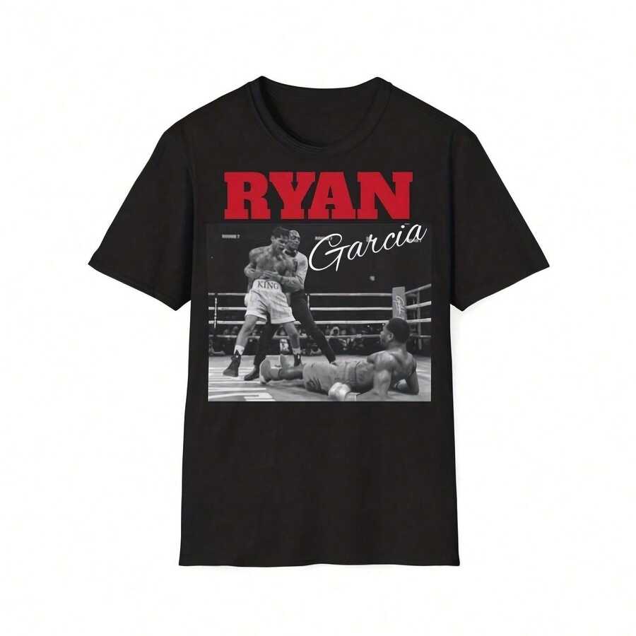 Ryan  Ko Devin Haney T-Shirt Ryan Garcia  Boxing Tshirt  Boxing  Ryan Garcia Ko  Mexican Boxer  Boxing Tshirt Iconic Photo - Black - View 1