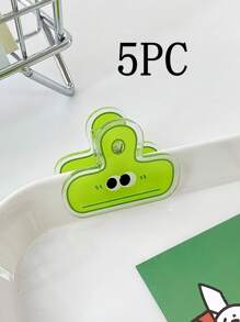 1/3/5pcs Cute Cartoon Big Eye Acrylic Clips, Waterproof Food Storage Bag Sealer, Durable Organizer Clips For Notes, Exams, Office Documents, Books, Kitchen Accessories
