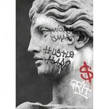 1pc Wall Arts Posters Optional Frame Modern Canvas Posters, David Statue Graffiti Art Canvas Painting David Head Sculpture Posters And Print Street Wall Arts Picture Room Decoration, Frameless ,Wall Art With Frame