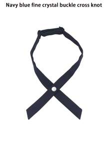 Cross Tie Collar JK Uniform Shirt, Japanese School Style Student Burgundy Bowknot