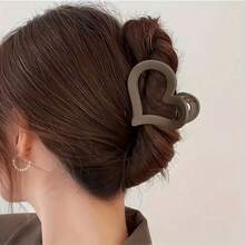 3 Stück herzförmige Haarspangen, geeignet für dickes & feines Haar, süße matter Haarschmuck Sommer