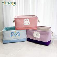 Yiuswoy Coș de depozitare din material textil îngroșat, organizator de jucării, design drăguț cu iepure și unicorn strălucitor, cutie de depozitare pliabilă pentru haine, jucării, cărți, decorațiuni interioare, coș cadou de Ziua Îndrăgostiților, coș, baie, coș cadou, coș, coșuri, cutie, coș alb, korb, cadou, coș de depozitare, coș ieftin, coș drăguț pentru cadouri, coș tricotat, organizator de coșuri, coș cadou pentru femei, coș de rufe negru - Multicolor - Vizualizare 11