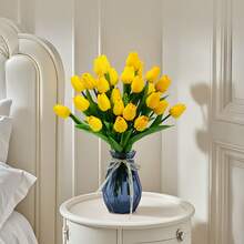 3 Paket Bunga Tulip Buatan, Cocok Untuk Dekorasi Rumah, Ruang Tamu dan Kamar Tidur - Kuning - View 6