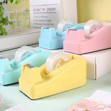 7pcs High Aesthetic Creative Desktop Tape Cutter - Cute And Stylish Office Desk Tape Cutter With Anti Slip Base - Ideal For Office And Home Use, Available In Multiple Colors Back To School