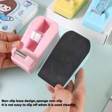 7pcs High Aesthetic Creative Desktop Tape Cutter - Cute And Stylish Office Desk Tape Cutter With Anti Slip Base - Ideal For Office And Home Use, Available In Multiple Colors Back To School