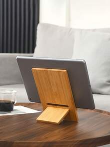 Adjustable Bamboo Phone & Tablet Stand, Portable Holder For Desk, Home & Travel, Compatible With 4-13 Inch Devices For Apple Android Phone, Gifts For Family,Friends,Birthday,Spring, Summer, Mother Day, Boyfriends, Girlfriends - 黃色 - 查看 6