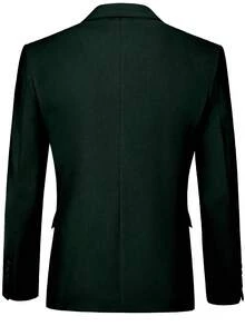 Men's Suits Jacket Two Button Elegant Solid Slim Fit Single Breasted Party Blazer Jacket Formal Business Wedding Porm Dark Green Size XS-3XL - Dark Green - View 2