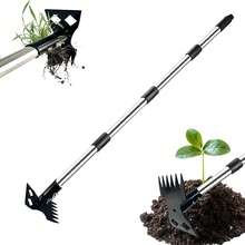 Weeding Puller Weeding Remover Tool With Long Handle, 148cm Detachable Handle, 2 In 1 Manual Weeding Rake And Garden Tool - 黑色 - 查看 1