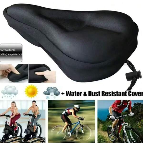 1pc Soft Thickened Bicycle Seat Breathable Bicycle Saddle Seat Cover Comfortable Foam Seat Mountain Bike Cycling Pad CushionCover Random Shipment
