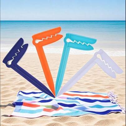 4/12pcs Beach Towel & Bath Towel Windproof Clips Plastic Towel Clips, Beach Towel Fixing Clips, Windproof Clips Prevent Camping Mats From Blowing Away, Closet Clips, Portable Storage For Outings Picnic Blanket Clips, Summer Beach Storage Clips Back-To-School Season, Graduation Season, Festival Party Fixing Clips