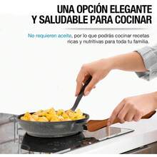 Set de Ollas Antiadherentes Superiores 3 Piezas (con Tapa de Granito) - Máquina para Crepes + Ollas Grandes/Pequeñas (30/25/21cm) - Compatible con Gas, Eléctrico e Inducción, Cocina Sin Aceite, Sin PFOA - 1 - Ver 8