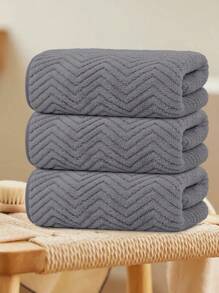 3pcs Set Bath Towels - Striped Shower Towels - 27.55 X 55.11 Inches/70 X 140 Cm - Soft Absorbent, Good Drying Effect - With Hanging Loop, Quick Drying, Easy To Hang - Suitable For All Seasons - Skin-Friendly, No Shedding, No Fading - Bathroom Shower Towel Set - Applicable For Bathroom, Beauty Salon, Hotel, Swimming Pool, SPA, Holiday Travel, Sports, Gym, Beach Back To School For Beauty Salon Home Bathroom