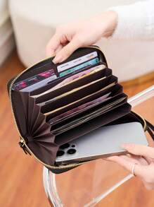 MIYIN [Vintage Women's Wallet] Large Capacity Vintage-Inspired Women's Wallet | Multiple Bill And Card Slots, Zipper Closure, Durable, Spacious Compartments | Ideal For Daily Use