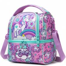 1pc Cute Double Layer Crossbody Bag, Women's, Can Be Used As Backpack, Insulated, Keeps Warm/Cold/Fresh, With Adjustable Shoulder Strap - Children's Double Layer Lunch Bag - View 2
