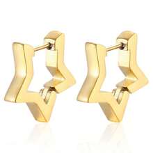 1 Pair Of Minimalist Personalized Exaggerated Oval Metal Earrings