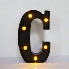 21.8cm LED Black Illuminated Letter & Number Decorative Light, Warm White, Battery Powered (Batteries Not Included), Suitable For Christmas Party Decor, Birthday Party, Baby Shower Decoration - Black - View 14