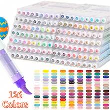 علامات طلاء أكريليك، مجموعة 9 قطع من أقلام الطلاء الأكريليك ذات فرشاة ناعمة ، مع 14 لون احترافي للرسم على الصخور والسيراميك والخشب والقماش والزجاج والحجر والقماش وصناعة البطاقات والأدوات الفنية الرجوع إلى المدرسة