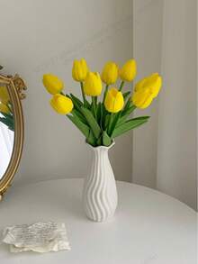 3 Paket Bunga Tulip Buatan, Cocok Untuk Dekorasi Rumah, Ruang Tamu dan Kamar Tidur - Kuning - View 3