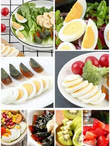 1pc Egg Slicer, Egg Cracker And Egg Chopper 3-In-1 Egg Cutter Tool - White - View 5