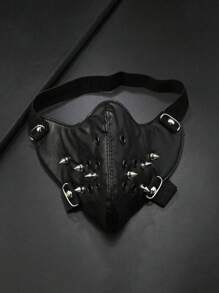 1 pieza Máscara con cremallera estilo vintage punk para fiesta de Halloween, accesorio de moda unisex, decoración, apta para regalos
