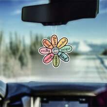 3pcs Sunflower Pattern Car Air Freshener - Car Rearview Mirror Hanging Fragrance - Car Aroma Tablets - Car Interior - Also Suitable For Gift Giving