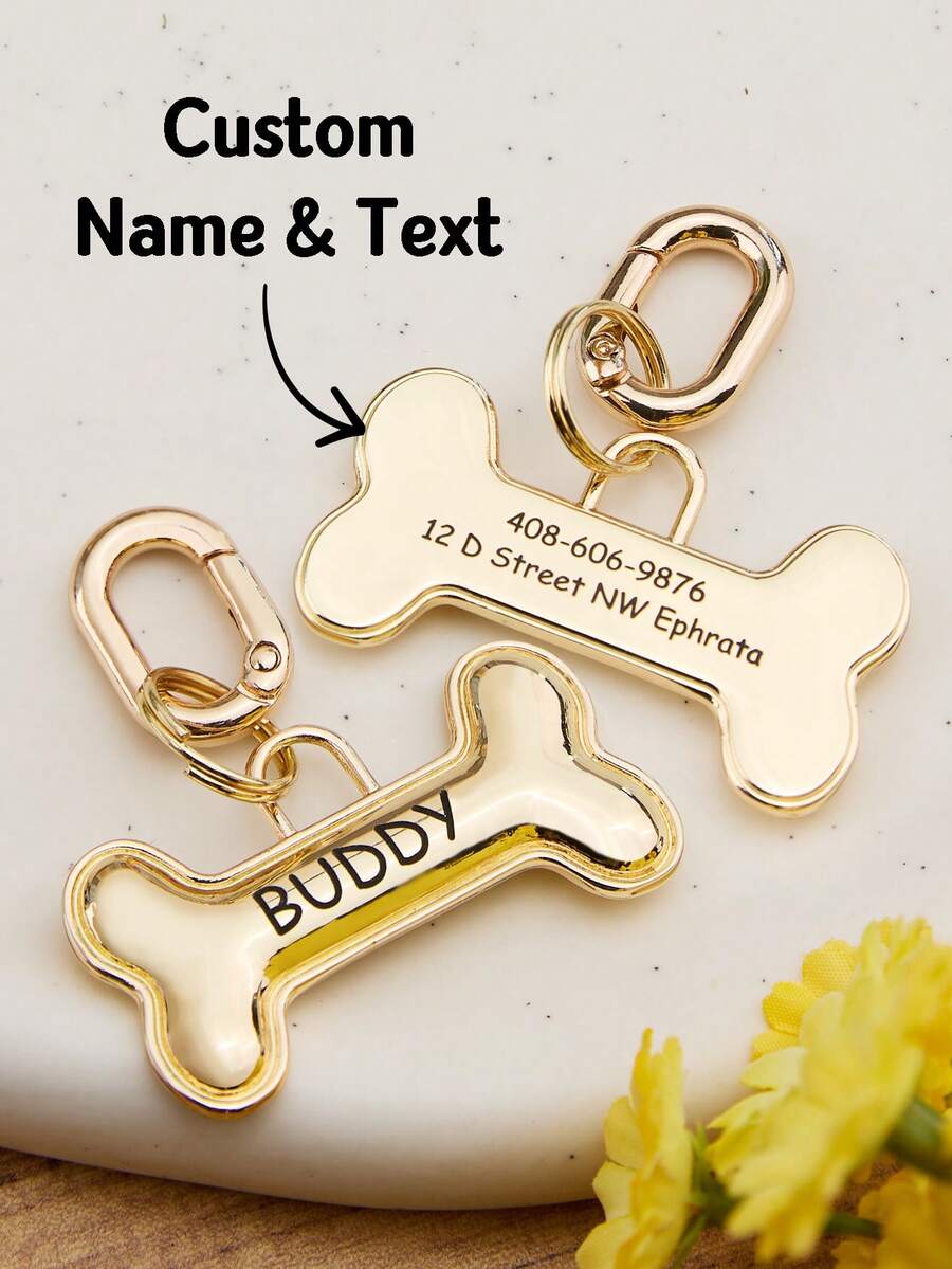 Custom Engraved Double-Sided Pet ID Tag – Aluminium – Made In USA