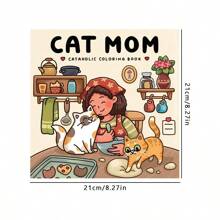 [New Bestseller] Healing Coloring Books For Adults - Stress Relief Doodle Book | Includes 24 Pages Of Comfortable Pattern Scenes | Warm Family DIY Hand-Painting | Cat Mom Creative Gift | High Cost-Performance Parent-Child Interaction | Suitable For Back-To-School Gifts (Recommended For Use With A Painting Pad)