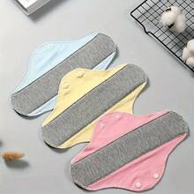 3/6/12-Piece Washable & Leakproof Feminine Diaper Pads - Stylish Menstrual Leakproof Pads, Hand-Washable & Reusable (Colors Randomly Assigned) - Nhiều màu - Xem 4