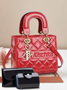 [奢华鳄鱼纹印花包] 优雅奢华鳄鱼纹印花托特包 - 女士时尚手提包、单肩包、斜挎包 - 彩色 - 查看 11