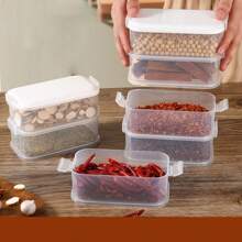 Recipientes para almacenamiento de alimentos con tapas: Recipientes para preparación de comidas para llevar, organizadores de refrigerador de plástico transparente, cajas de almacenamiento de cocina reutilizables para congelador, aptos para lavavajillas y microondas