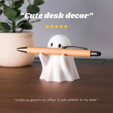 Transboundary Ghost Pen Holder Home Office Desk Cute Small Ornament Resin Decor, Halloween Gift Creative Present