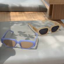 Polygonal Photo Display Small Fashion Glasses For Hip-Hop Personalized Exaggeration Fashion Fashion Glasses For Women's Travel Gatherings Outdoor Fashion Glasses For Summer Beach Vacation, Outdoor, Travel - Multicolor - View 4