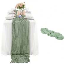Cheesecloth Table Runner, Suitable For Bridal Shower Decorations, Weddings, Thanksgiving, Christmas, And Birthday Celebrations. Cheesecloth Spring Table Runner For Shower Bridal Wedding Decoration Gauze Rustic Table Runner For Party First Communion Centerpiece Engagement.