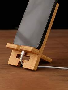 Adjustable Bamboo Phone & Tablet Stand, Portable Holder For Desk, Home & Travel, Compatible With 4-13 Inch Devices For Apple Android Phone, Gifts For Family,Friends,Birthday,Spring, Summer, Mother Day, Boyfriends, Girlfriends - 黃色 - 查看 8