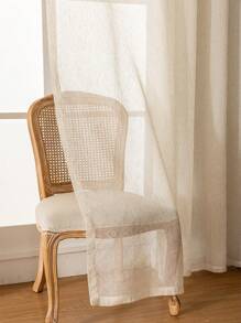 Rideau semi-transparent de couleur unie pour le balcon ou le salon, style minimaliste et frais