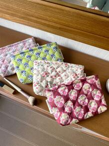 Bolsa de almohada portátil, bolsa de maquillaje grande, bolsa de cosméticos, bolsa de viaje, bolsa de maquillaje grande para niñas, bolsa de almacenamiento dulce, regalos para chicas adolescentes, bolsa de maquillaje de verano para mujeres, bolsa de cosméticos con estampado floral, organizador de maquillaje vintage, bolsa de artículos de tocador para viaje para brochas de maquillaje, cuidado de la piel y esmalte de uñas en gel - perfecto como regalo para niñas, amigas, cumpleaños, bodas, fiestas, suministros de maquillaje, herramientas de maquillaje, bolsa de almacenamiento, artículos de viaje