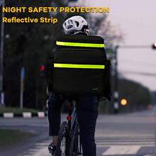 YTONET Extra Large Insulated Food Delivery Backpack With 7 Cup Holders, Expandable Pizza Delivery Bag For Hot & Cold Meals, Waterproof Thermal Carrier For U Ber Eats, DoorDash, Grubhub, Ideal For Bike, Scooter, Or Car Food Delivery, Durable Courier Backpack For Men And Women – Black - 黑色 - 查看 6