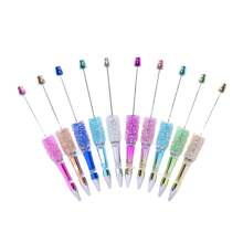 10pcs Handmade Gradient Color UV Plated Pearl DIY Beads Pen Craft Material Kit, Creative Gift For Holidays
