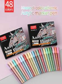 1pc Acrylic Marker Pen For Body Painting, Ceramic Decoration, DIY Photo Album, Graffiti, Art Supplies, Multiple Colors And Styles Available