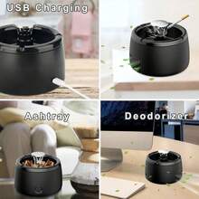 Indoor Smart Smokeless Ashtray Air Purifier Household Negative Ion Purification For Home Car Indoor Office Christmas Birthday Gift