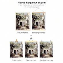 1pc Unframed Floral Canvas Wall Decor , White Wall Decor With Rustic Patio Scene, Bright Flowers And Sun-Drenched Planters, Modern Farmhouse Style, Perfect For Living Room, Bedroom Or Home Office, Ideal Gift For Spring And Summer Aesthetic, Bedroom Art Print | Serene Wall Art | Ink Medium, Room Decor, Posters, Wall Art, Room Decoration Stuff,Modern, Botanical - Multicolor - View 10