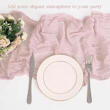 Cheesecloth Table Runner, Suitable For Bridal Shower Decorations, Weddings, Thanksgiving, Christmas, And Birthday Celebrations. Cheesecloth Spring Table Runner For Shower Bridal Wedding Decoration Gauze Rustic Table Runner For Party First Communion Centerpiece Engagement.