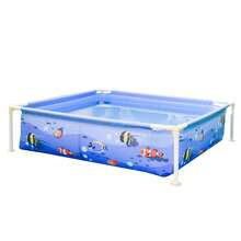 4ft X 13in Swimming Pool, Square Above Ground Frame Pool For Outdoor Backyard, Blue - Blue - View 1